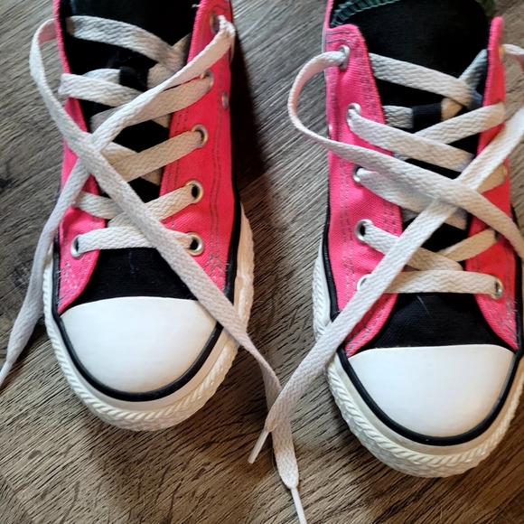 Girls Double Tongue Converse All*Star - Picture 2 of 7